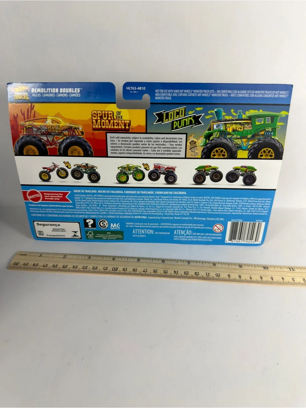 Hot Wheels Monster Trucks Demolition Doubles Spur  Of The Moment & Loco Punk